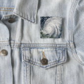 Badge Carré 5 Cm L'ouragan Wilma sur le Mexique (En situation)