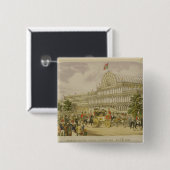 Badge Carré 5 Cm L'ouverture de la grande exposition, le 1er mai (Devant & derrière)