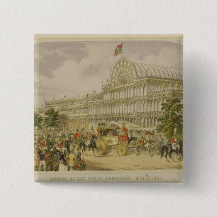 Badge Carré 5 Cm L'ouverture de la grande exposition, le 1er mai