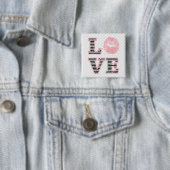 Badge Carré 5 Cm Love Lips (En situation)