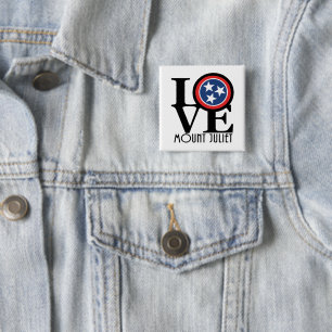 Badge Carré 5 Cm LOVE Mount Juliet