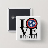 Badge Carré 5 Cm LOVE Nashville (Devant & derrière)