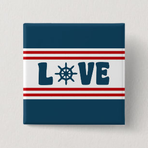 Badge Carré 5 Cm Love nautical design