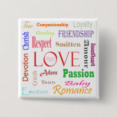 Badge Carré 5 Cm Love Synonyms par Shirley Taylor (Devant)