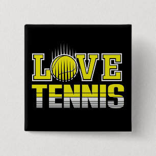 Badge Carré 5 Cm Love    TennisButton