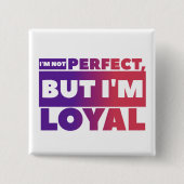 Badge Carré 5 Cm Loyal - Bouton Carré (Devant)