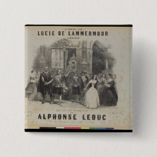 Badge Carré 5 Cm Lucia de Lammermoor'par Gaetano Donizetti