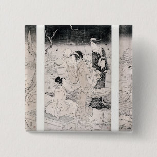 Badge Carré 5 Cm Lucioles de chasse à la tombée de la nuit, 1796-97