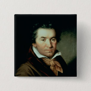 Badge Carré 5 Cm Ludwig van Beethoven