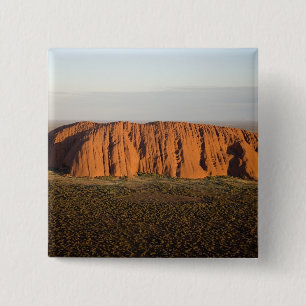 Badge Carré 5 Cm Lumière de fin d'après-midi sur Uluru / Ayers Rock
