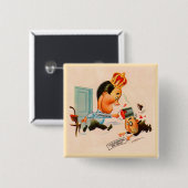 Badge Carré 5 Cm Luminosité whops Lourdeur (Devant & derrière)