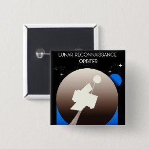 Badge Carré 5 Cm Lunar Reconnaissance Orbiter Art spatial