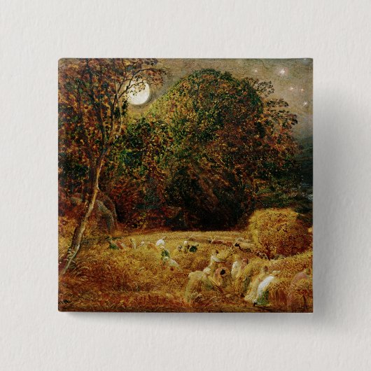 Badge Carré 5 Cm Lune de récolte (Devant)