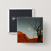 Badge Carré 5 Cm Lune mauvaise (Devant & derrière)