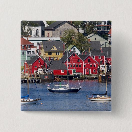 Badge Carré 5 Cm Lunenberg, Nouvelle-Écosse, Canada.3 (Devant)