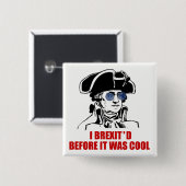 Badge Carré 5 Cm Lunettes de soleil à drapeau George Washington Bre (Devant & derrière)