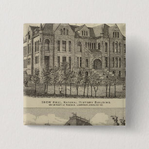 Badge Carré 5 Cm L'Université du Kansas