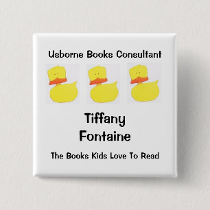 Badge Carré 5 Cm l'usborne réserve l'étiquette nommée 2 de canar