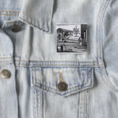 Badge Carré 5 Cm L'usine de tabac dans différentes branches (En situation)