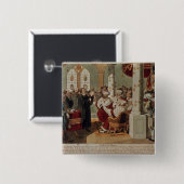 Badge Carré 5 Cm Luther au régime des vers (Devant & derrière)