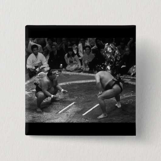 Badge Carré 5 Cm Lutte SUMO (Devant)