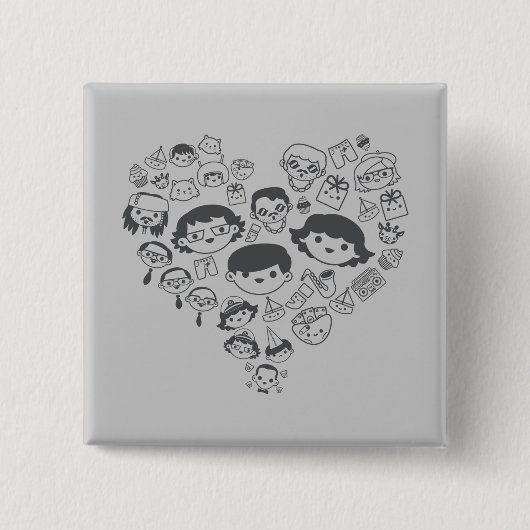 Badge Carré 5 Cm Luv (Devant)