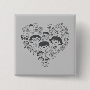 Badge Carré 5 Cm Luv