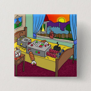 Badge Carré 5 Cm ❤️ Luv de Luv U j'insigne carré de sommeil de