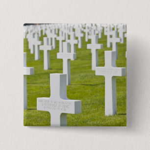 Badge Carré 5 Cm Luxembourg, Hamm. Cimetière militaire américain