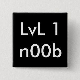 Badge Carré 5 Cm LVL 1n00b