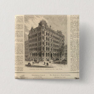 Badge Carré 5 Cm LW Lawrence et Bankers Birmingham Iron