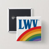 Badge Carré 5 Cm LWV Rainbow Pin (Devant & derrière)