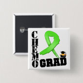 Badge Carré 5 Cm Lymphoma Chemo Grad (Devant & derrière)