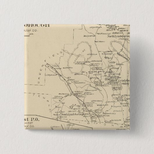 Badge Carré 5 Cm Lyndeborough, Hillsborough Co. (Devant)