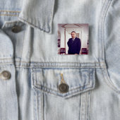 Badge Carré 5 Cm Lyndon B Johnson (En situation)