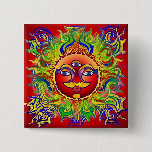 Badge Carré 5 Cm Lynn Chakra (Devant)