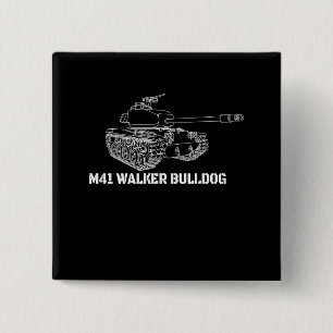 Badge Carré 5 Cm M41 Walker Bulldog American Light Army Tank Don