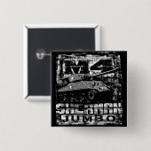 Badge Carré 5 Cm M4 Sherman Jumbo (Devant & derrière)