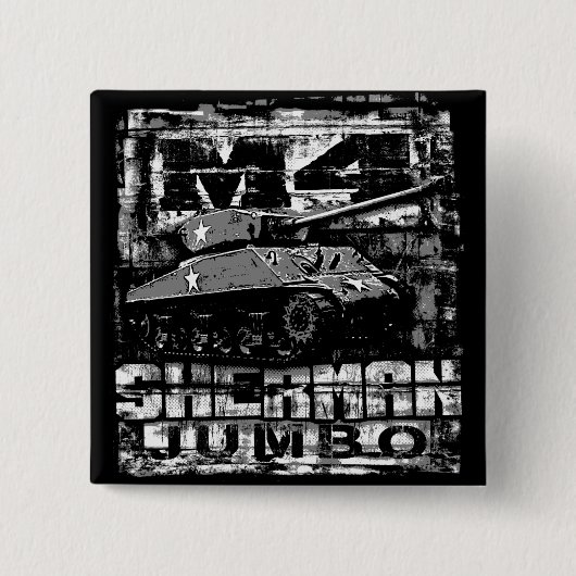 Badge Carré 5 Cm M4 Sherman Jumbo (Devant)