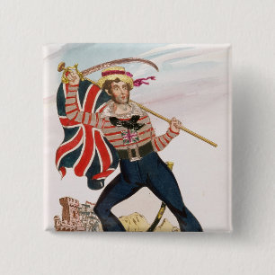 Badge Carré 5 Cm M.E.F. Saville en tant que 'Union Jack