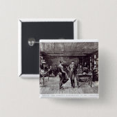 Badge Carré 5 Cm M. Edison, l'électricien éminent (Devant & derrière)