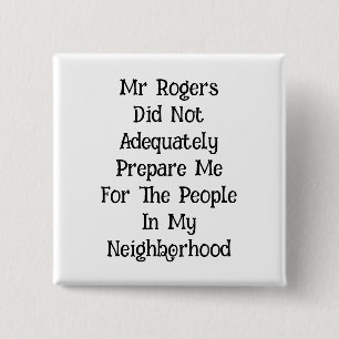 Badge Carré 5 Cm M. Rogers Button