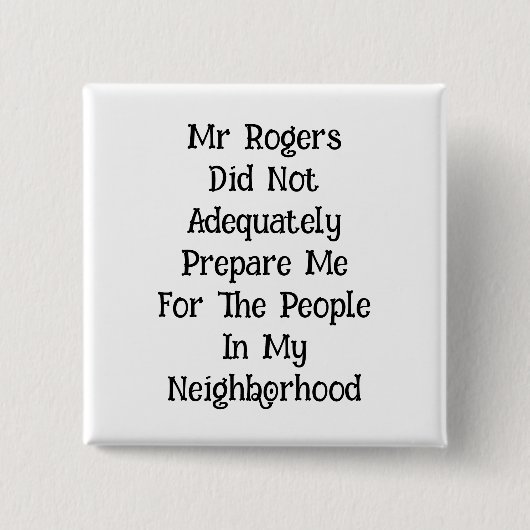 Badge Carré 5 Cm M. Rogers Button (Devant)