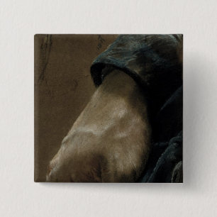 Badge Carré 5 Cm Ma main droite dessinée avec ma main gauche, 1848