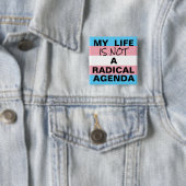 Badge Carré 5 Cm Ma Vie N'Est Pas Un Programme Radical (En situation)
