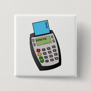 Badge Carré 5 Cm Machine à puce et à broche