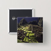 Badge Carré 5 Cm Machu Picchu, Pérou (Devant & derrière)