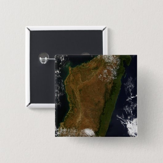 Badge Carré 5 Cm Madagascar (Devant & derrière)