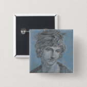 Badge Carré 5 Cm Madame Aubry Olympia des gouges, 1784 (Devant & derrière)