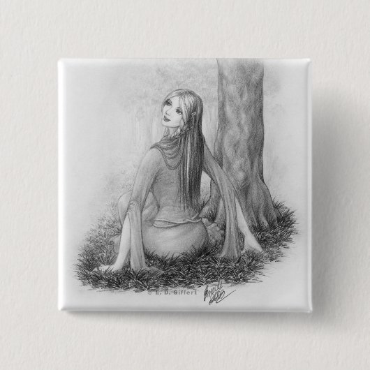 Badge Carré 5 Cm Madame d'Elf (Devant)